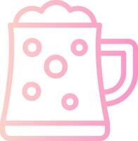 Beer Mug Linear Gradient Icon vector