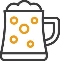 Beer Mug Line Two Color Icon vector