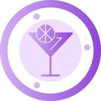 Cocktail Glyph Gradient Icon vector