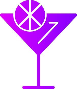 cóctel sólido multi degradado icono vector