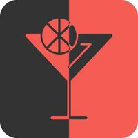 Cocktail Red Inverse Icon vector