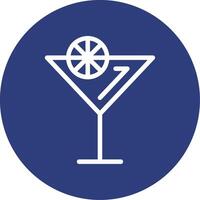 Cocktail Outline Circle Icon vector