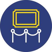 Art Gallery Dual Line Circle Icon vector