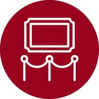 Art Gallery Outline Circle Icon vector