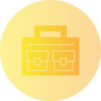 Briefcase Gradient Circle Icon vector