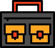 Briefcase Line Filled Icon vector