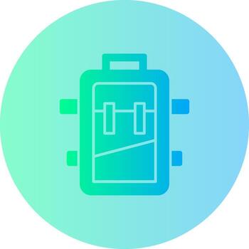 Backpack Gradient Circle Icon vector