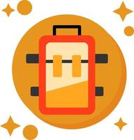 Backpack Tailed Color Icon vector