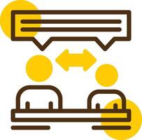 Mentorship Yellow Lieanr Circle Icon vector