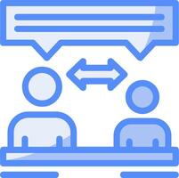 Mentorship Line Filled Blue Icon vector