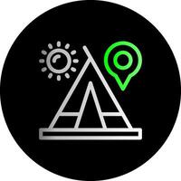Tent Dual Gradient Circle Icon vector