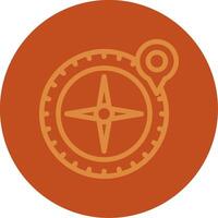 Compass Line Multi color Icon vector