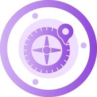 Compass Glyph Gradient Icon vector