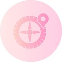 Compass Gradient Circle Icon vector