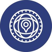 Globe Outline Circle Icon vector