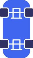 Skateboard Solid Two Color Icon vector
