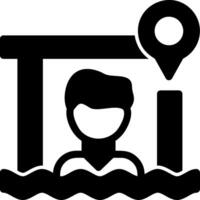 Swimming Glyph Icon vector