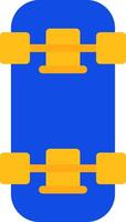 Skateboard Flat Two Color Icon vector
