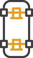 Skateboard Line Two Color Icon vector