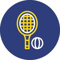 tenis doble línea circulo icono vector