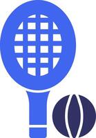 tenis sólido dos color icono vector