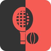 Tennis Red Inverse Icon vector