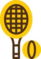 Tennis Yellow Lieanr Circle Icon vector