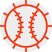 icono plano de beisbol vector