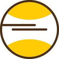 Basketball Yellow Lieanr Circle Icon vector