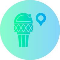 Ice Cream Gradient Circle Icon vector