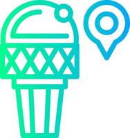 Ice Cream Linear Gradient Icon vector