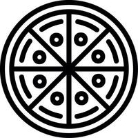 icono de línea de pizza vector