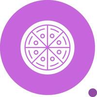 Pizza Glyph Shadow Icon vector