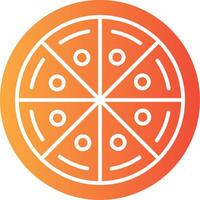 Pizza Solid Multi Gradient Icon vector