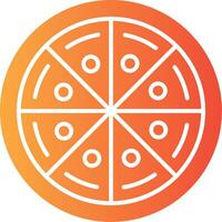 Pizza Solid Multi Gradient Icon vector