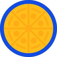 Pizza Flat Two Color Icon vector