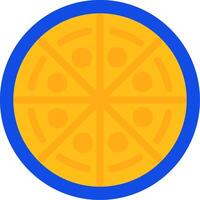 Pizza Flat Two Color Icon vector