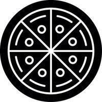 icono de glifo de pizza vector