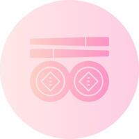 Sushi Gradient Circle Icon vector