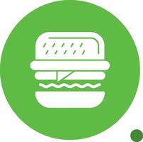 Burger Glyph Shadow Icon vector