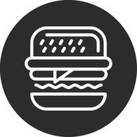 Burger Inverted Icon vector