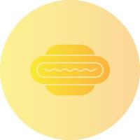 Hot Dog Gradient Circle Icon vector