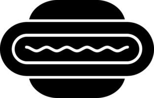 Hot Dog Glyph Icon vector
