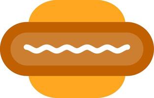 icono plano de hot dog vector