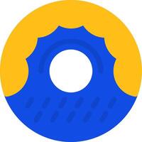 Donut Flat Two Color Icon vector