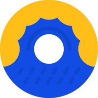 Donut Flat Two Color Icon vector