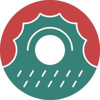 Donut Glyph Two Color Icon vector