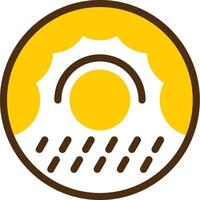 Donut Yellow Lieanr Circle Icon vector