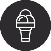 Ice Cream Cone Inverted Icon vector