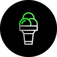 Ice Cream Cone Dual Gradient Circle Icon vector